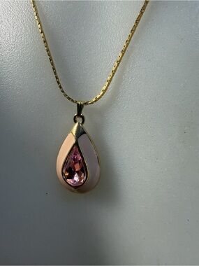 Vintage Trifari Art Noveau Teardrop Pendant